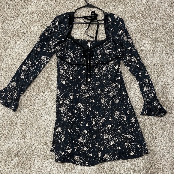 Free People Black and White Midi Dress - Picture 1 of 3